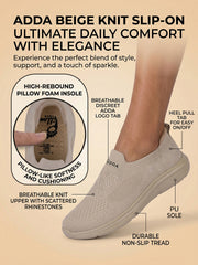 ADDA STAR-2 Women Comfortable & Breathable Knit Walking Sneakers